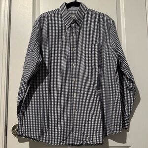 Izod Gingham Checkered Casual Button Down Shirt